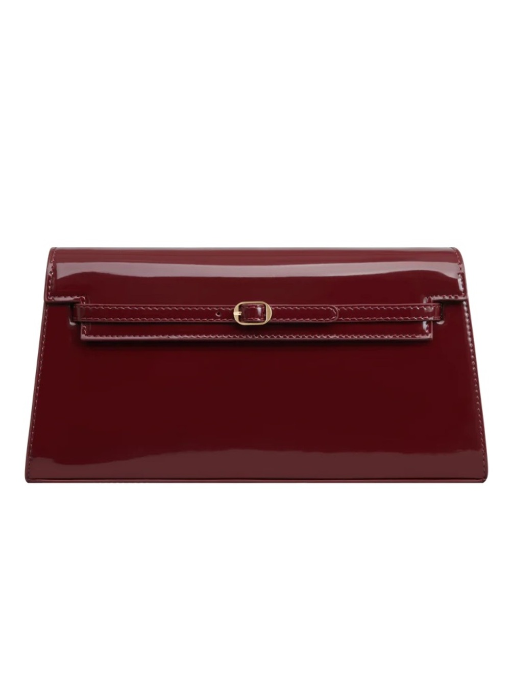 Verafied Patent Dark cherry Women’s Leather Shoulder Bag - Picture 9 of 9